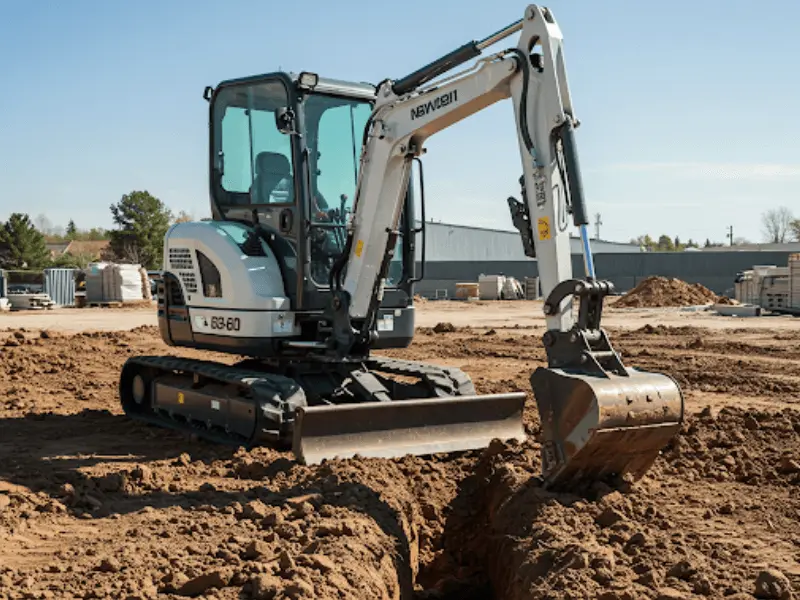 Mini Escavadeira Bobcat em ação
